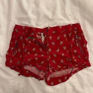 American Rag Button & Tie Fabric Floral Shorts